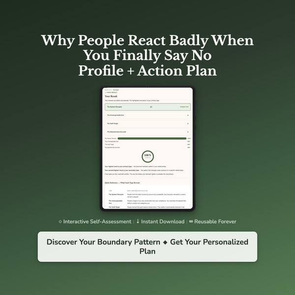 Boundary Reaction Profile - 5 Patterns + Action Plan - Interactive Discovery Tool — interactive digital workbook