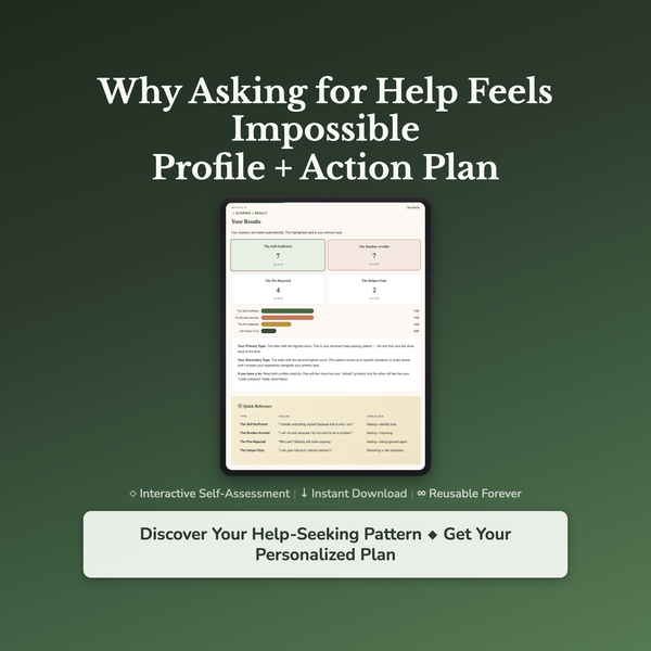 Help-Seeking Profile - 5 Profiles + Action Steps - Interactive Profile Assessment — interactive digital workbook