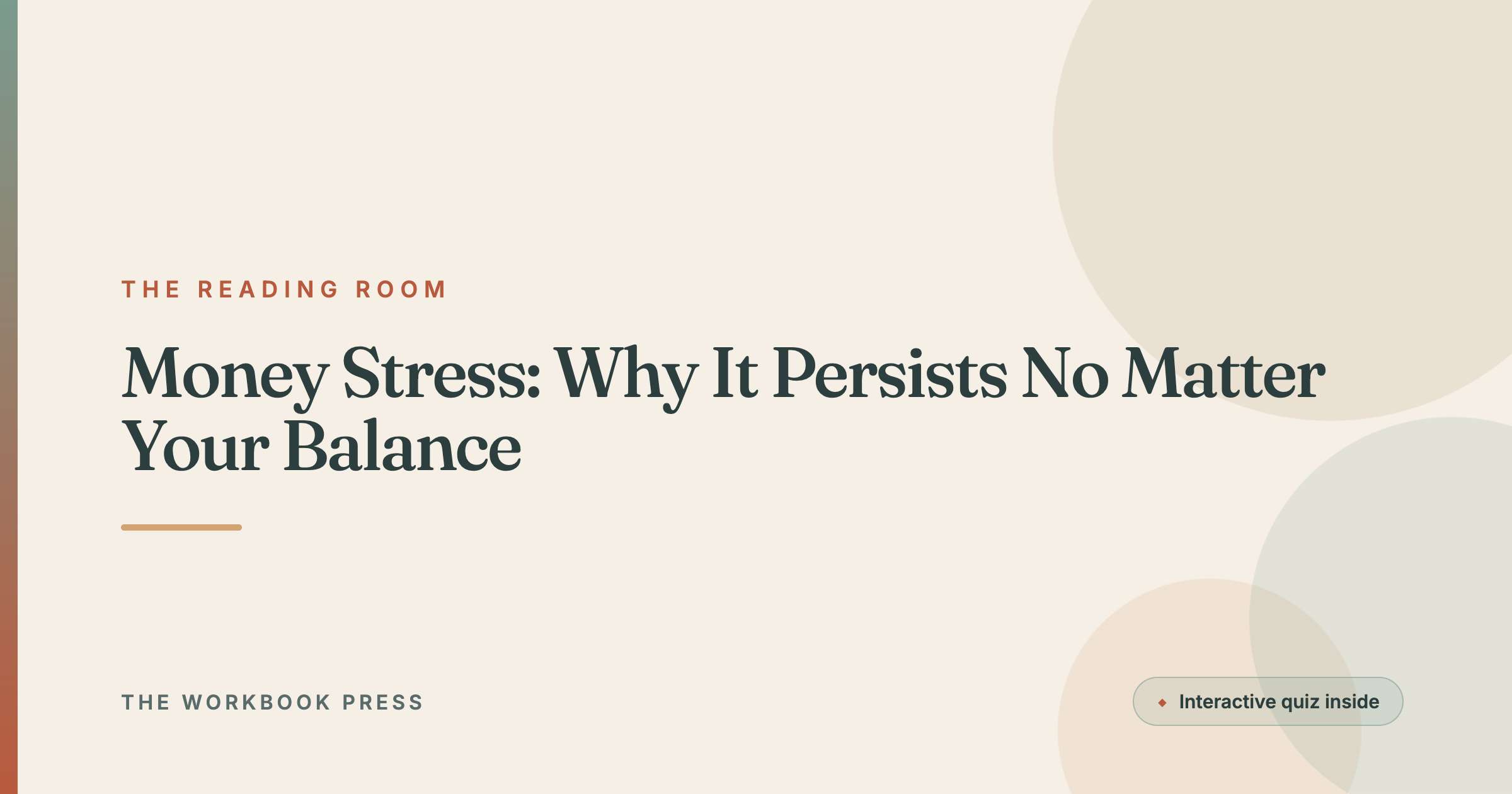Money Stress: Why It Persists No Matter Your Balance