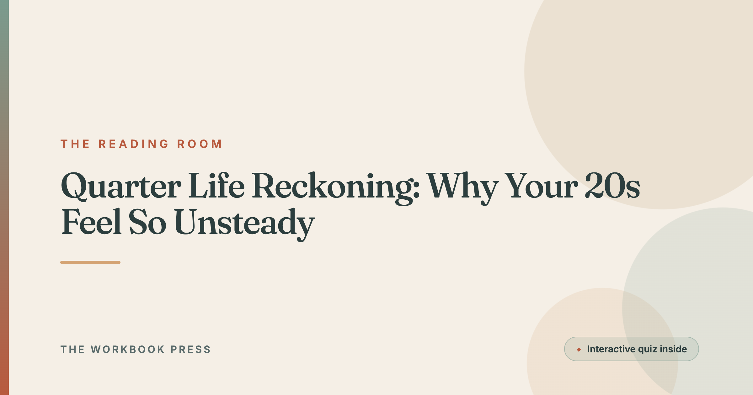 Quarter Life Reckoning: Why Your 20s Feel So Unsteady