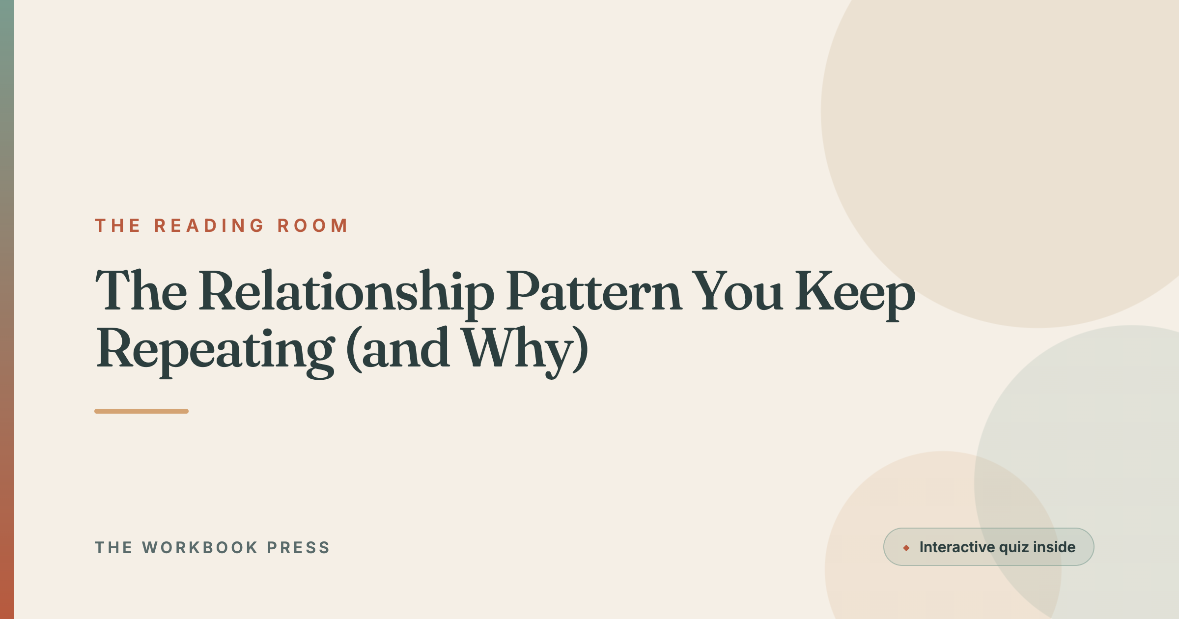 The Relationship Pattern You Keep Repeating (and Why)