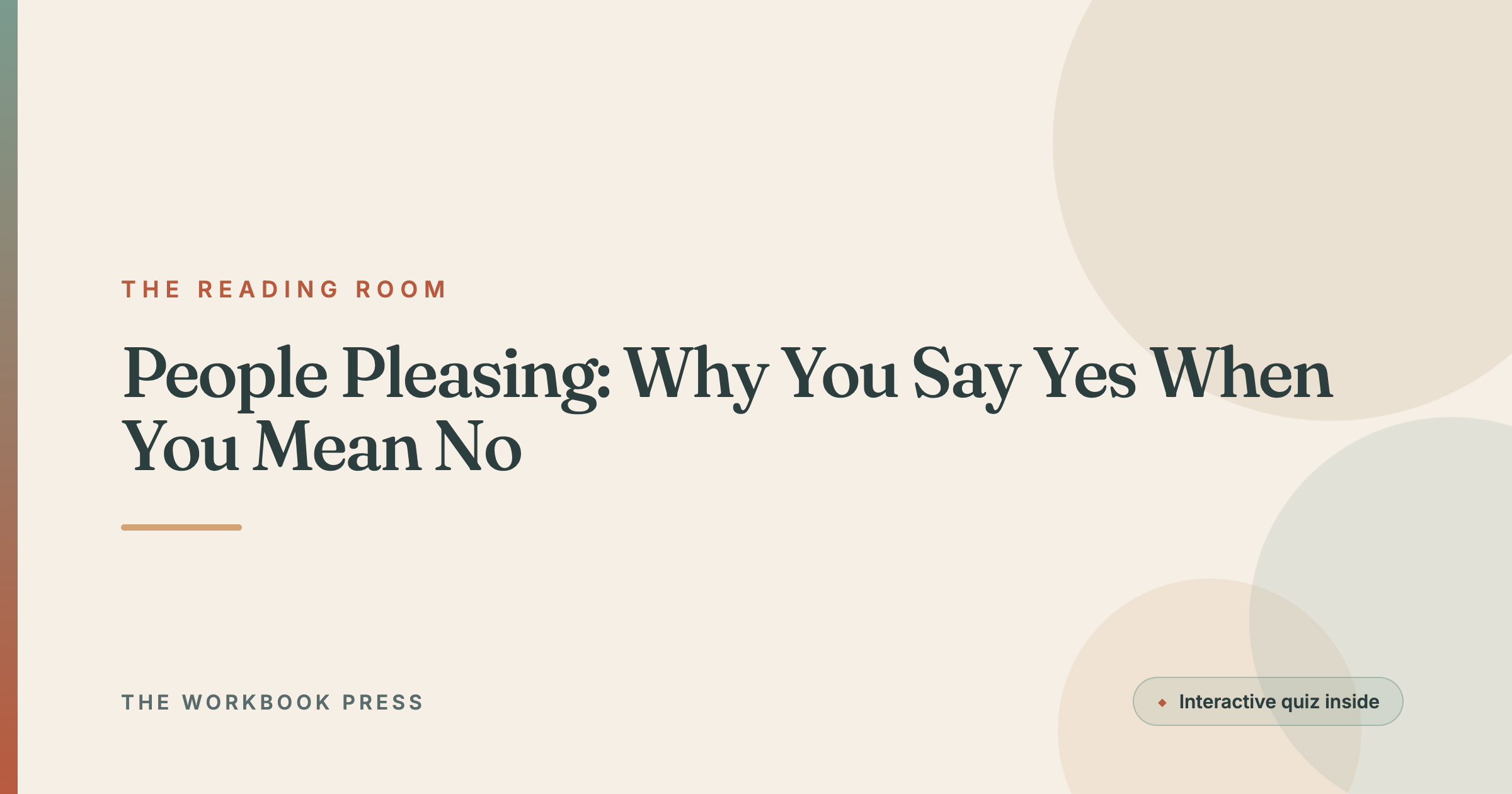 People Pleasing: Why You Say Yes When You Mean No