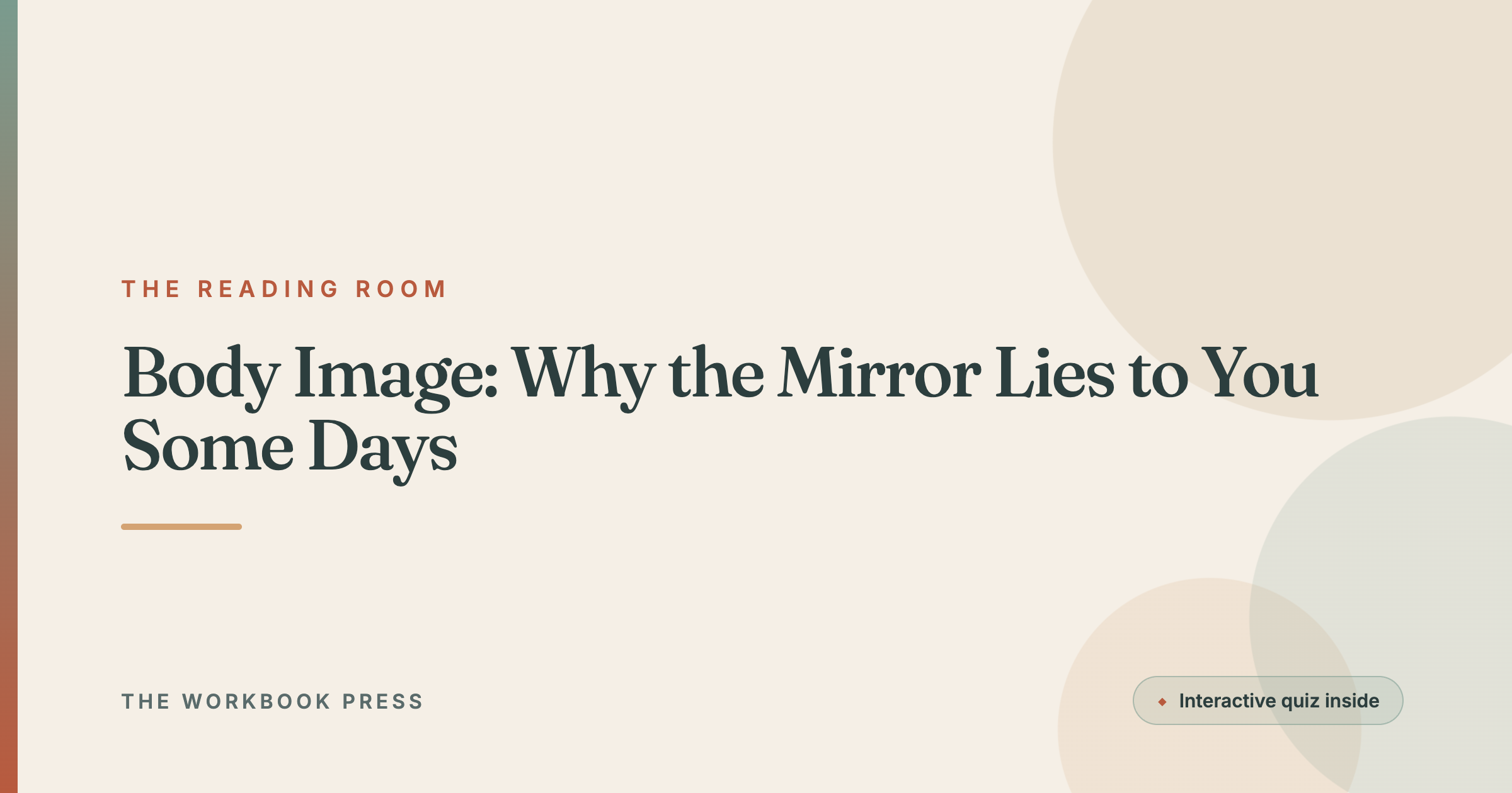 Body Image: Why the Mirror Lies to You Some Days