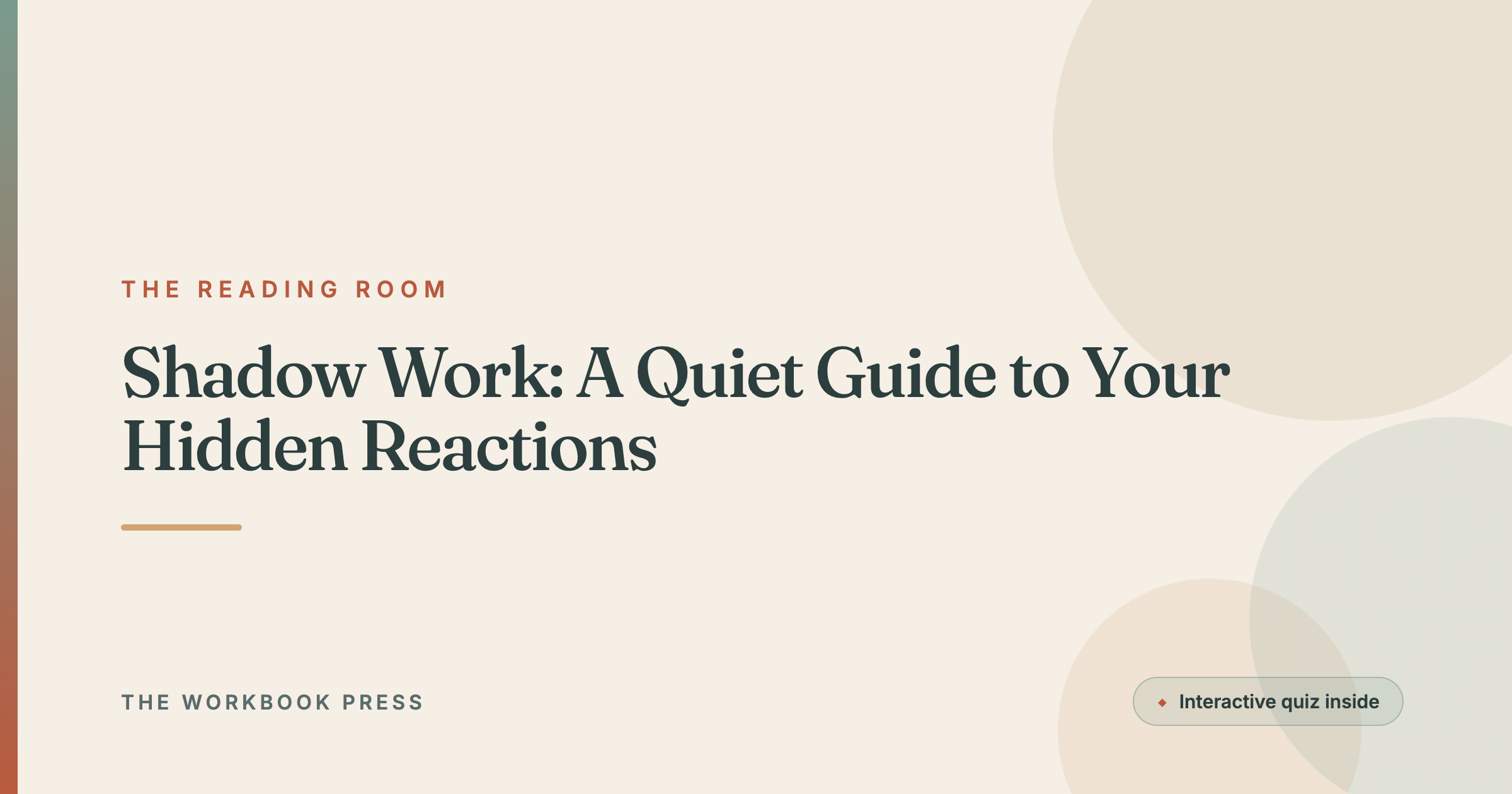 Shadow Work: A Quiet Guide to Your Hidden Reactions