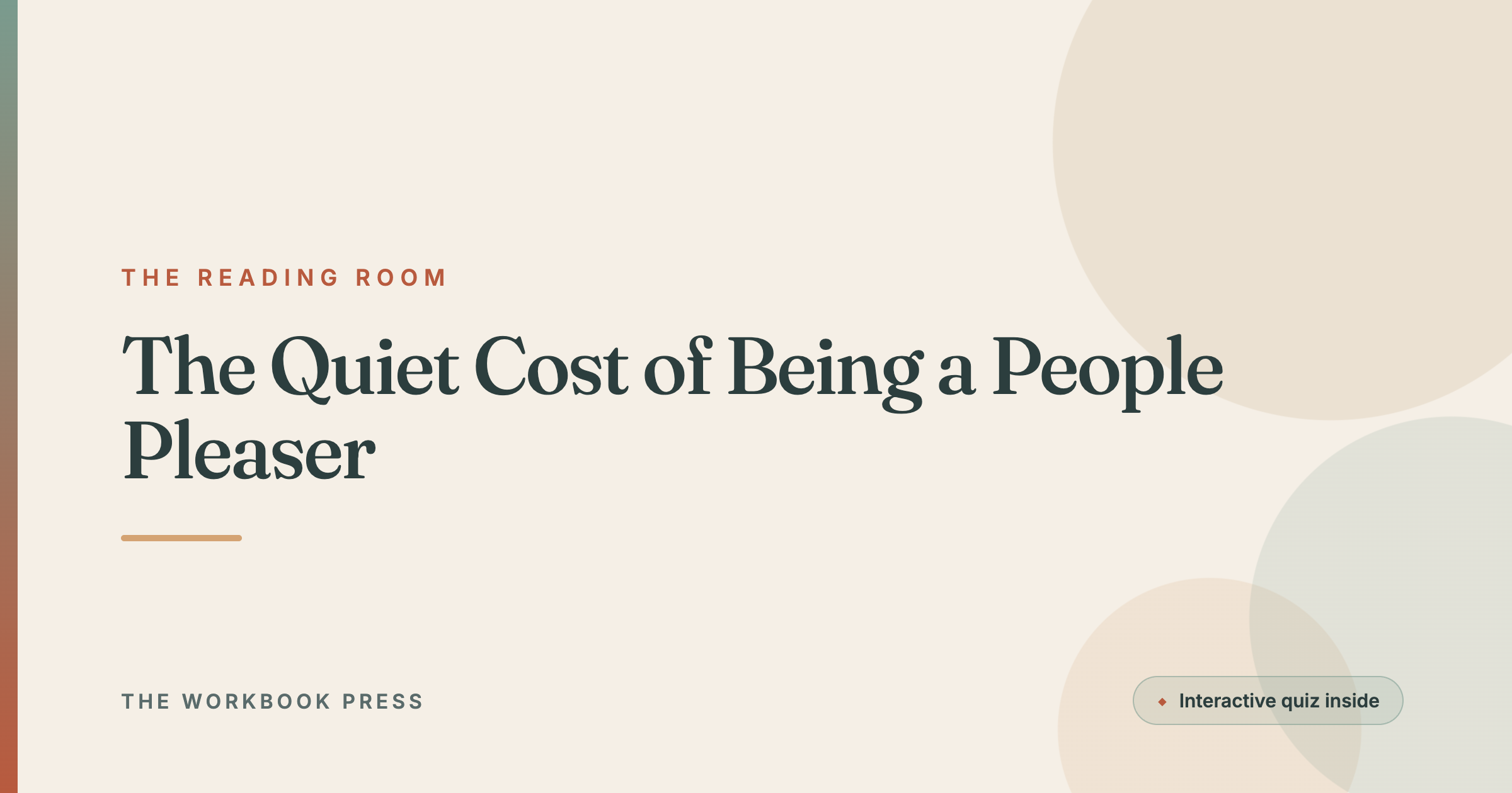 The Quiet Cost of Being a People Pleaser