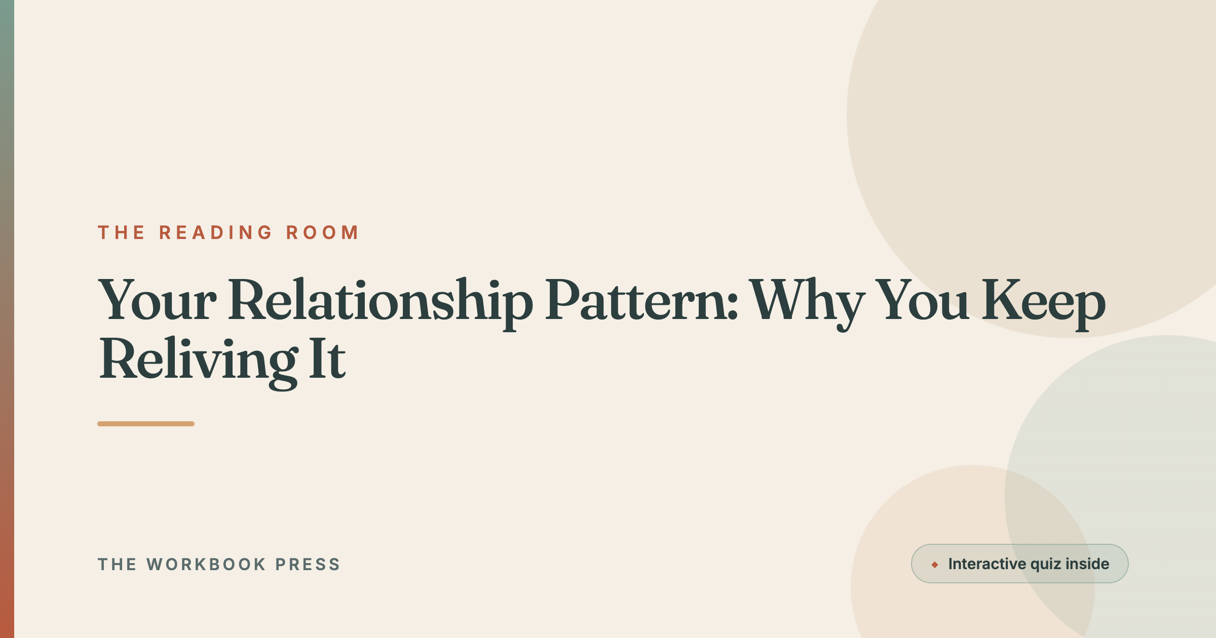 Your Relationship Pattern: Why You Keep Reliving It