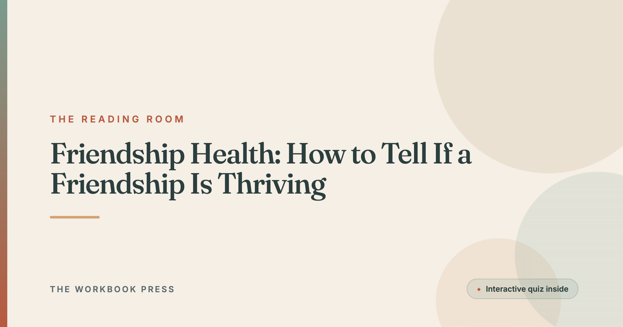 Friendship Health: How to Tell If a Friendship Is Thriving