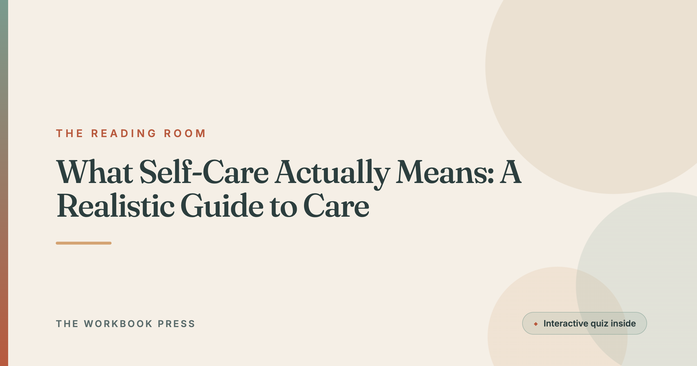 What Self-Care Actually Means: A Realistic Guide to Care