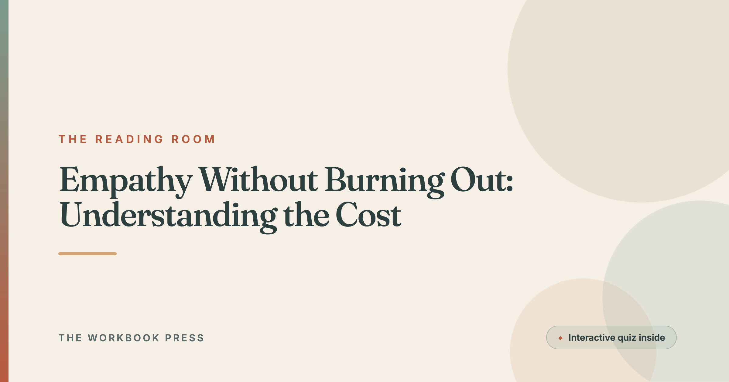 Empathy Without Burning Out: Understanding the Cost