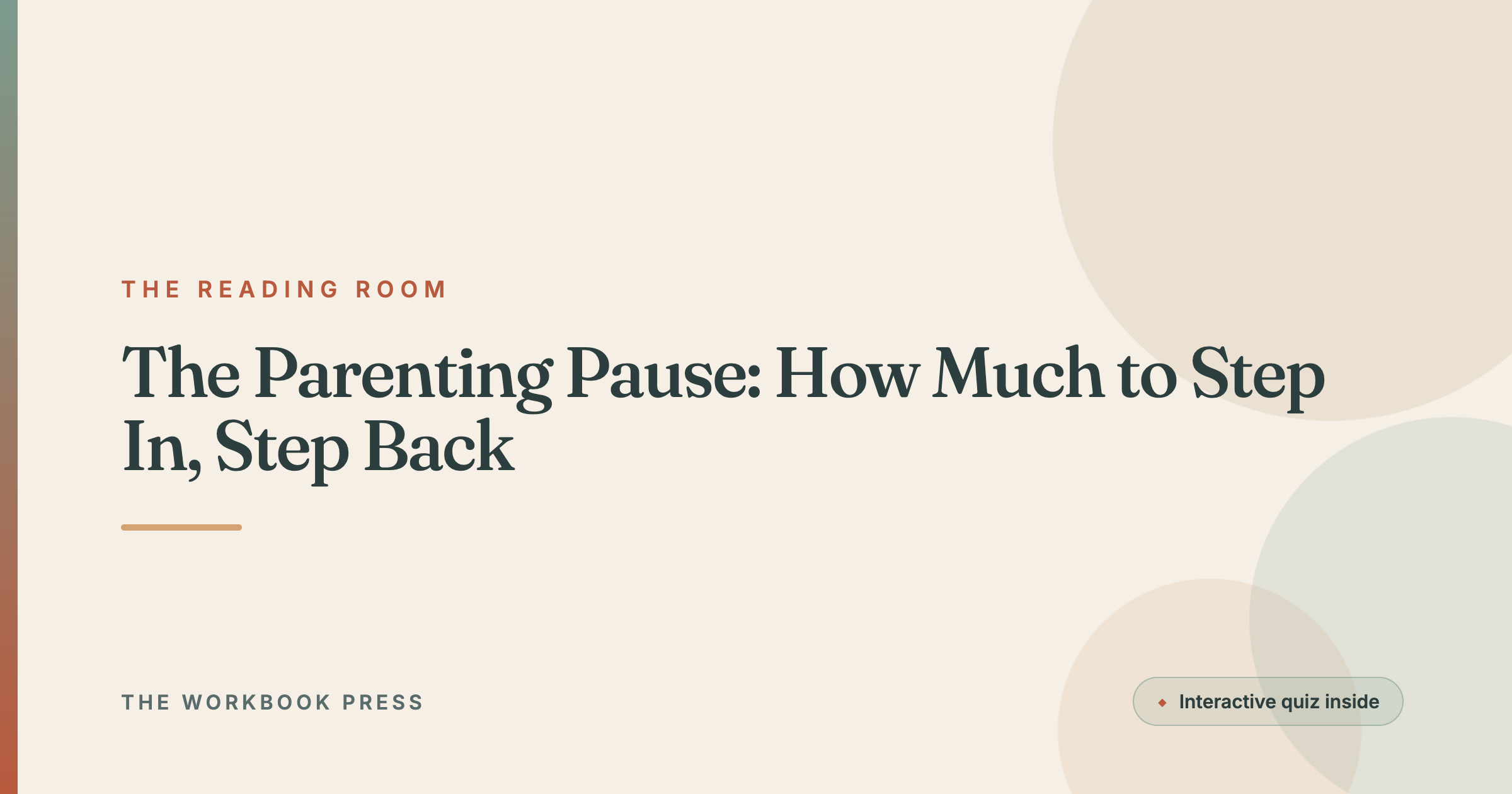 The Parenting Pause: How Much to Step In, Step Back