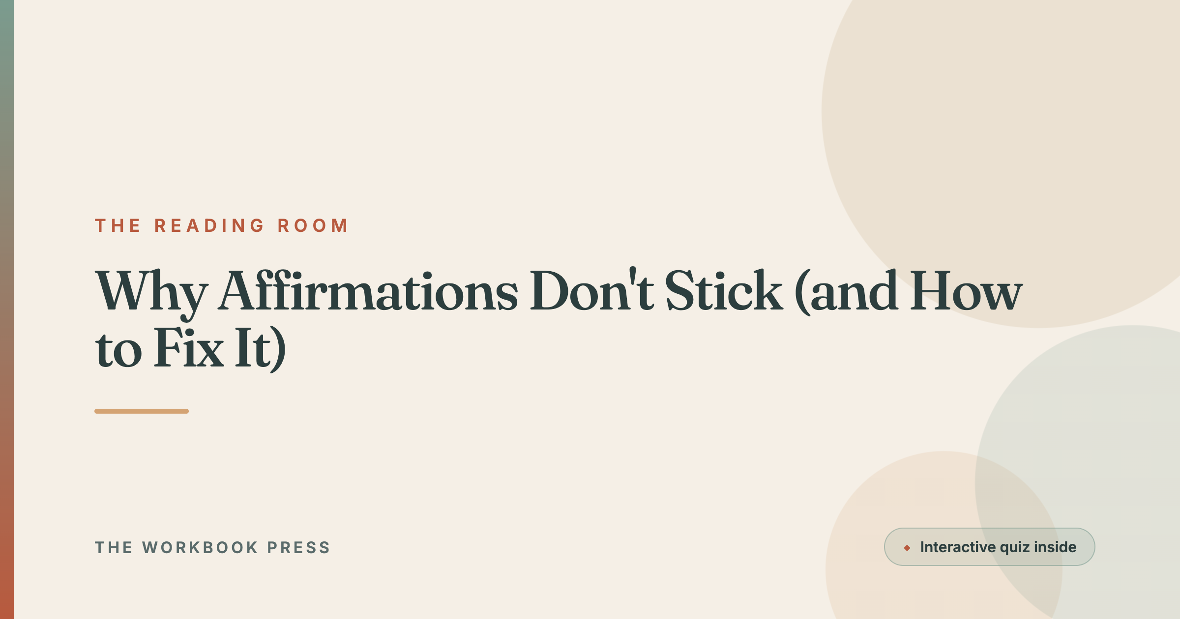 Why Affirmations Don't Stick (and How to Fix It)