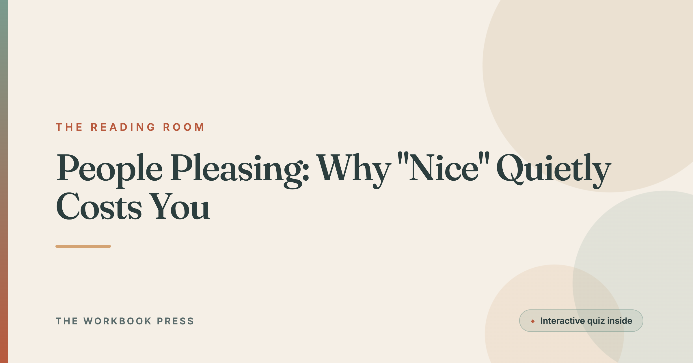 People Pleasing: Why "Nice" Quietly Costs You