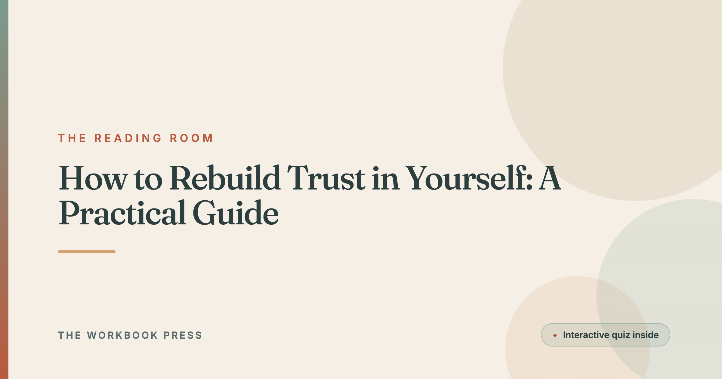How to Rebuild Trust in Yourself: A Practical Guide