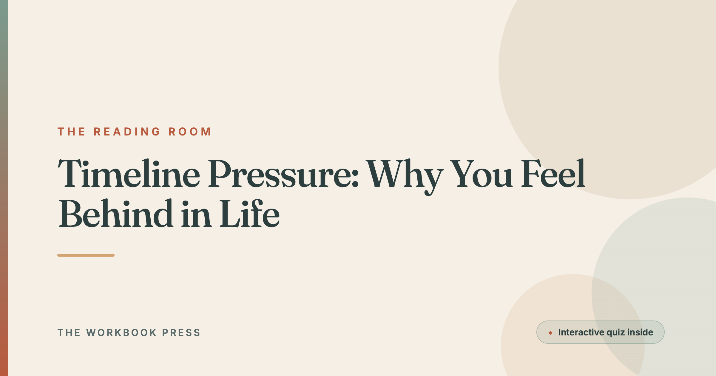 Timeline Pressure: Why You Feel Behind in Life