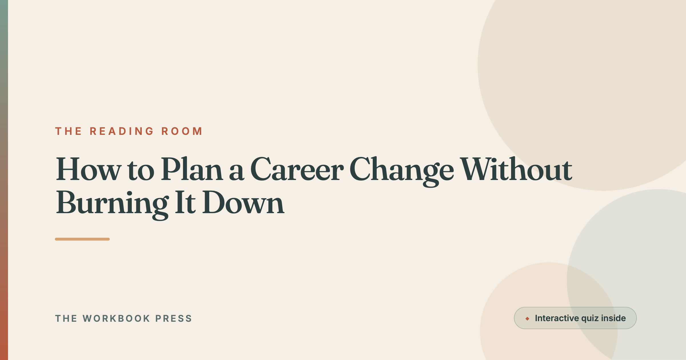 How to Plan a Career Change Without Burning It Down