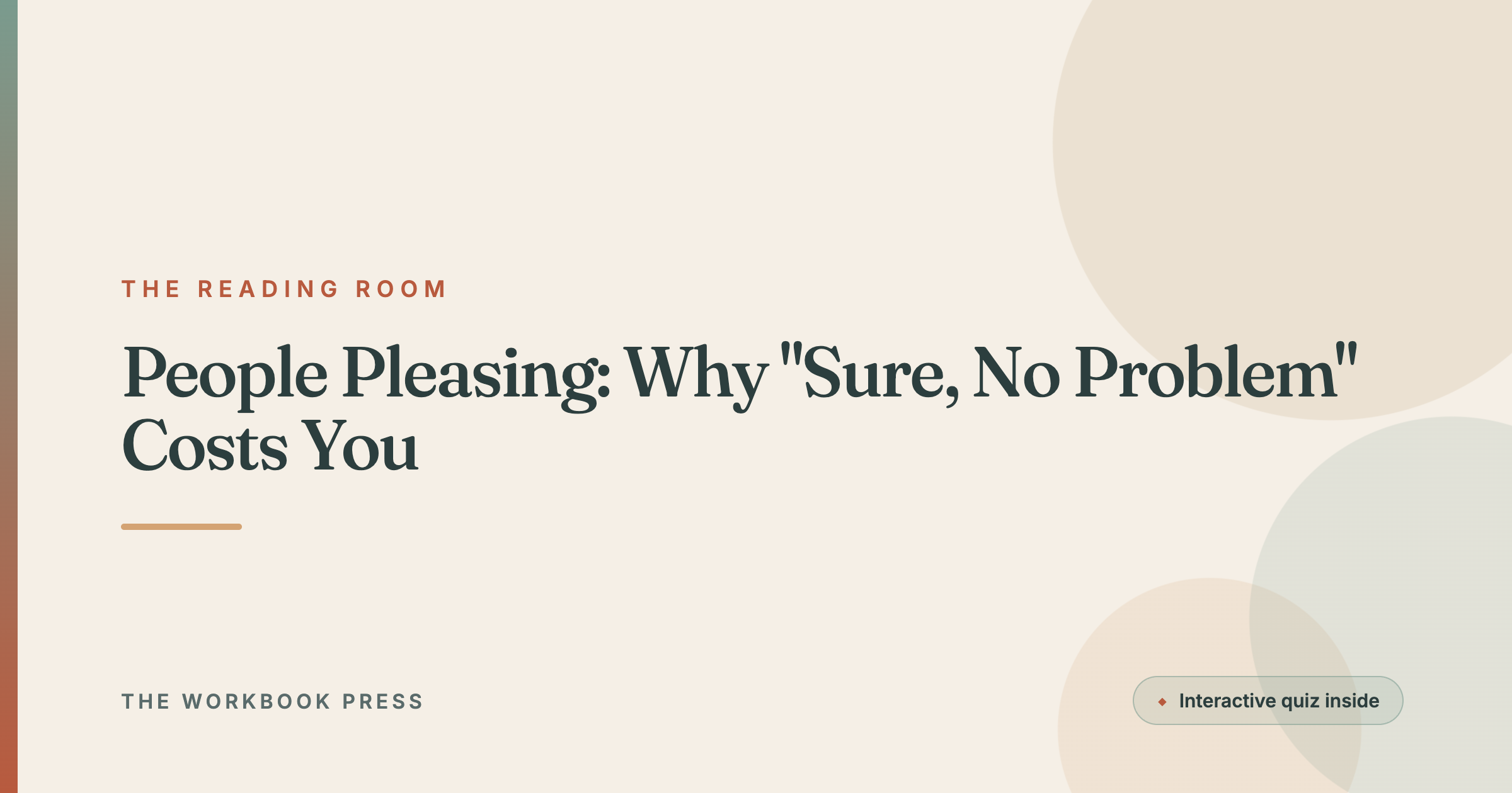 People Pleasing: Why "Sure, No Problem" Costs You