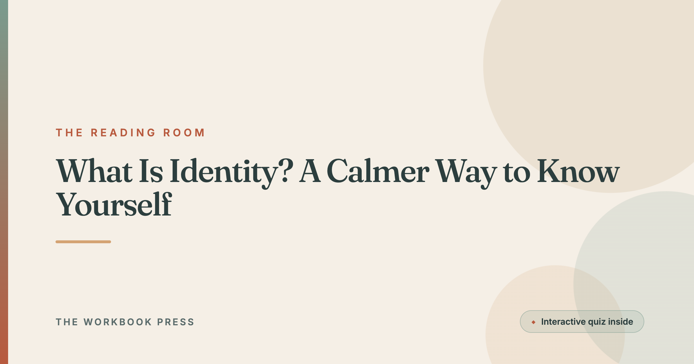 What Is Identity? A Calmer Way to Know Yourself