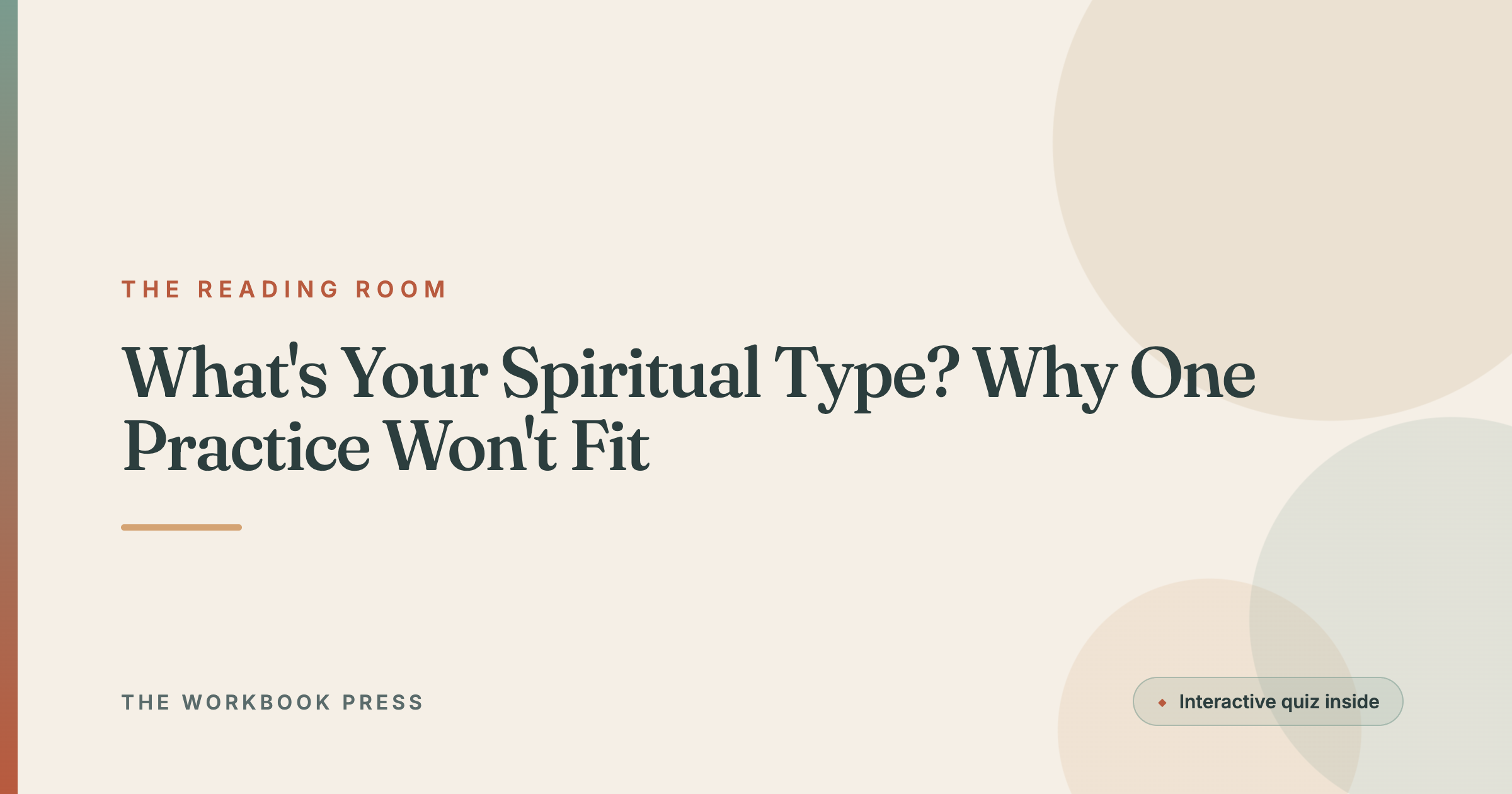 What's Your Spiritual Type? Why One Practice Won't Fit