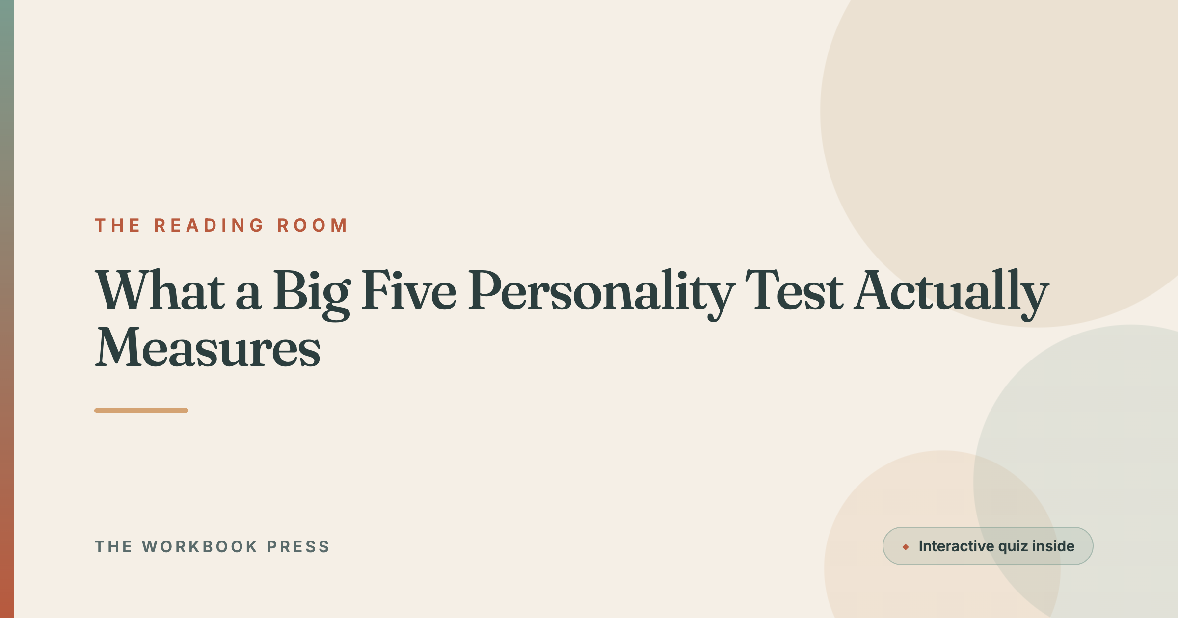 What a Big Five Personality Test Actually Measures