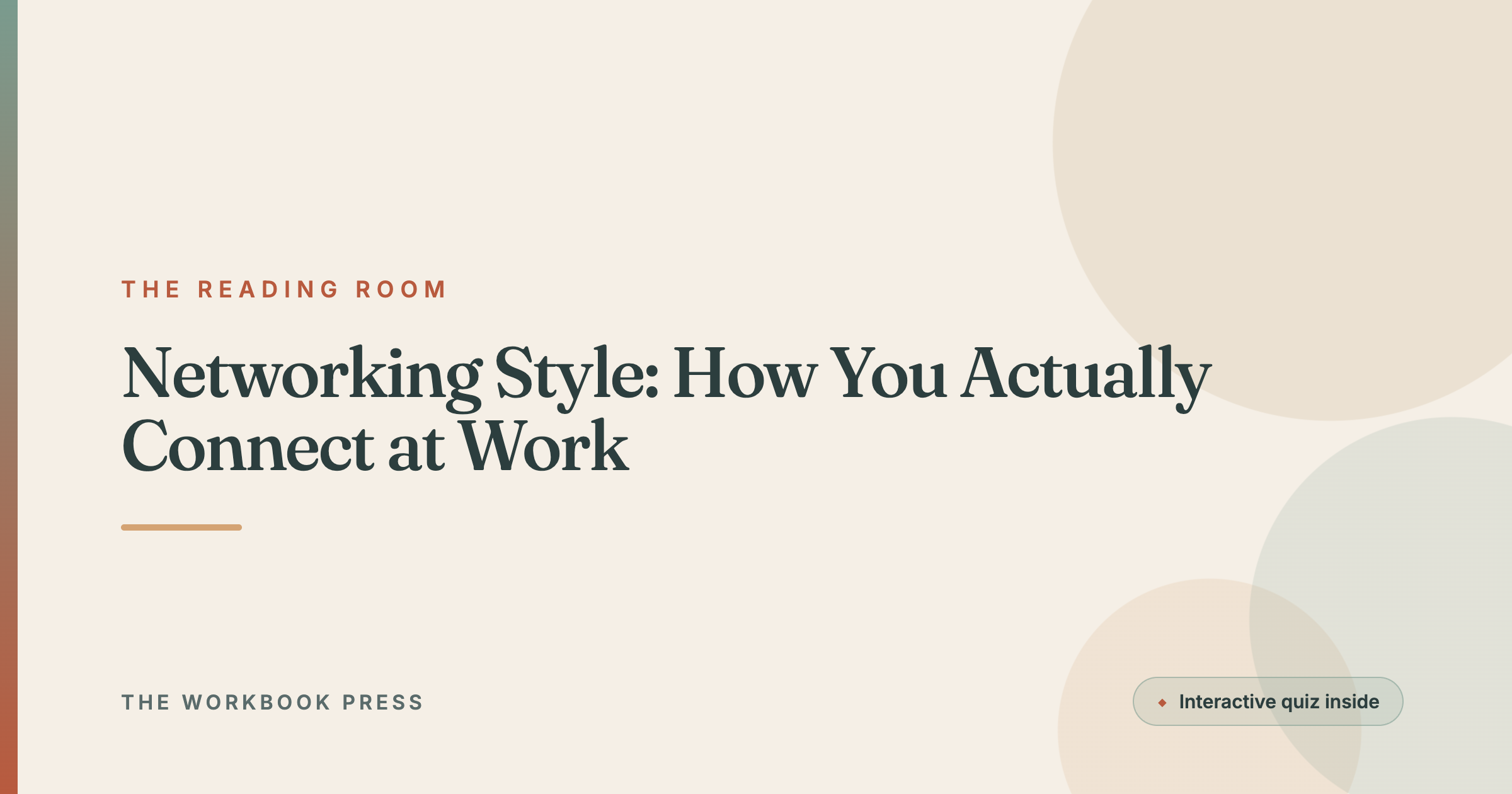 Networking Style: How You Actually Connect at Work