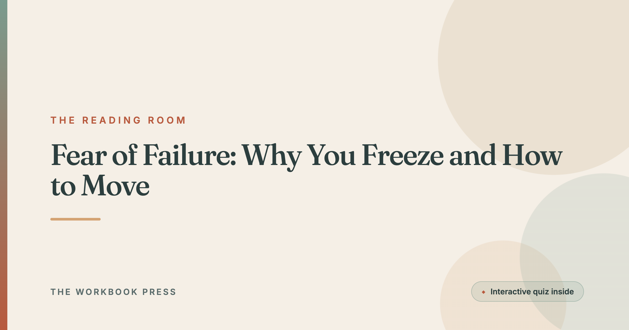 Fear of Failure: Why You Freeze and How to Move