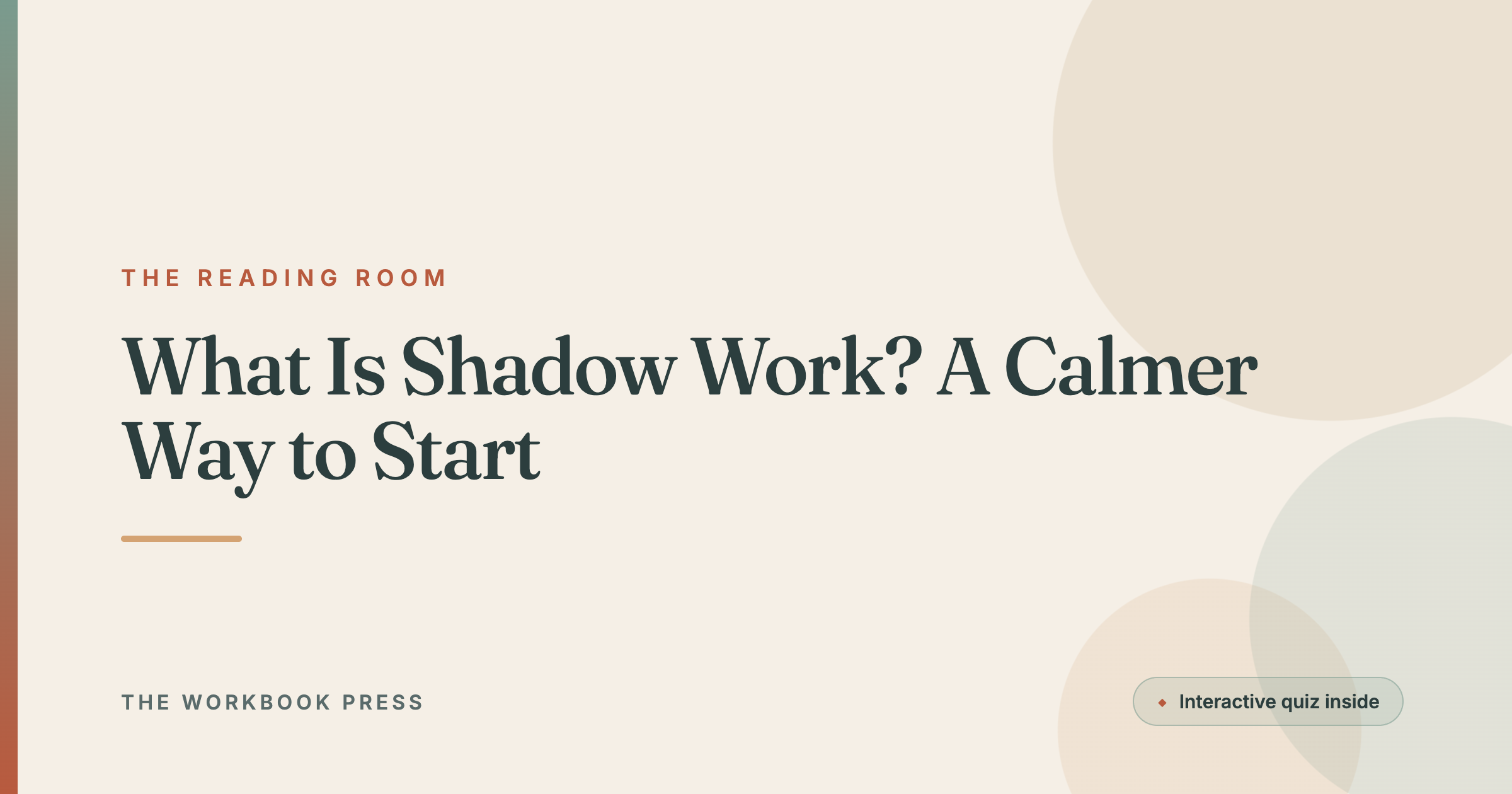 What Is Shadow Work? A Calmer Way to Start