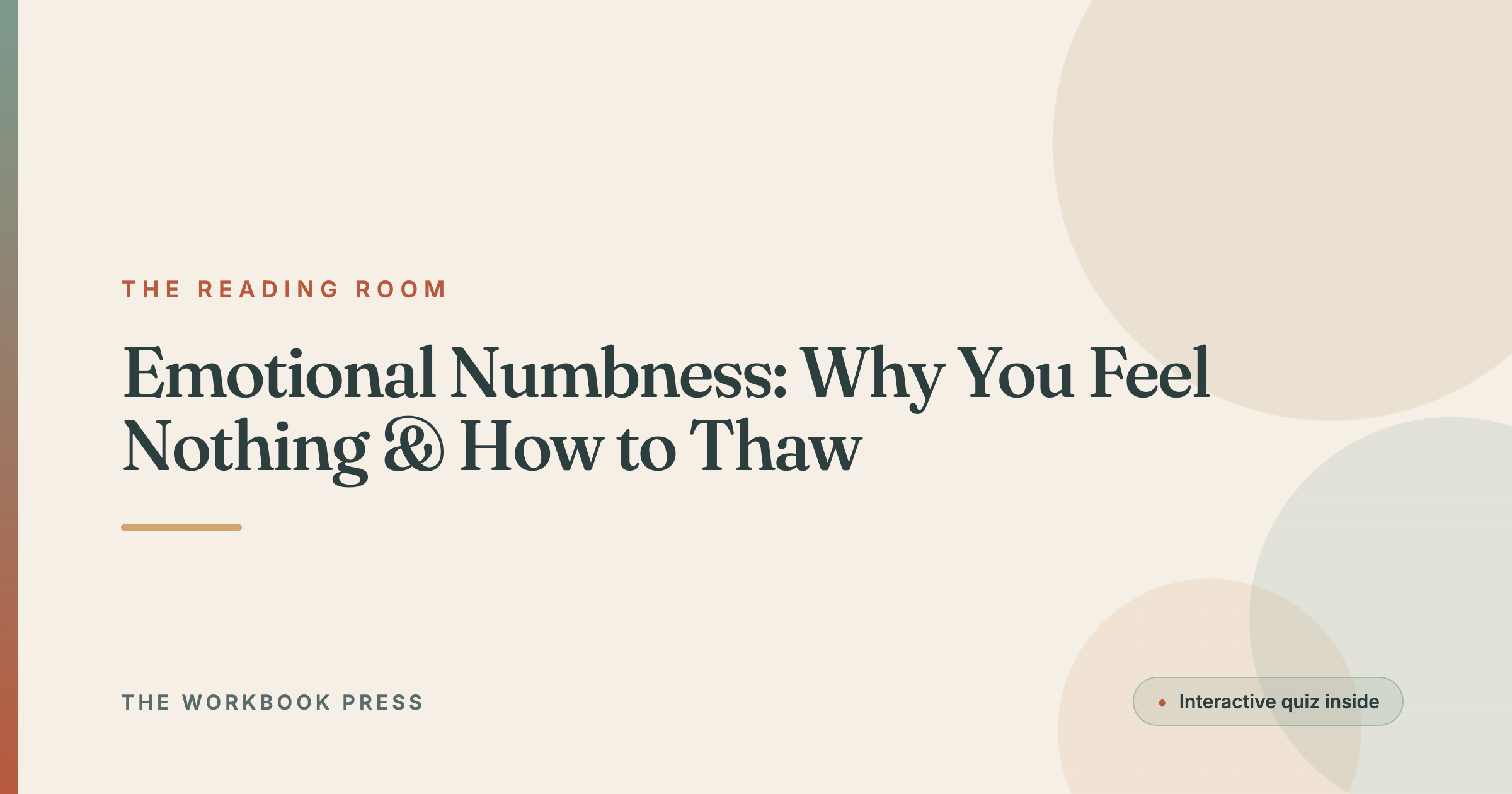 Emotional Numbness: Why You Feel Nothing & How to Thaw