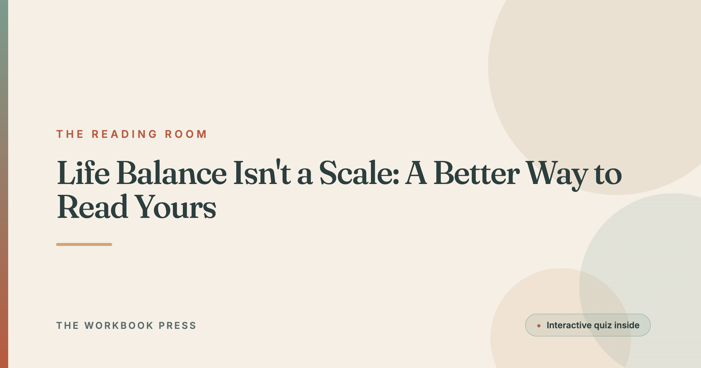 Life Balance Isn't a Scale: A Better Way to Read Yours