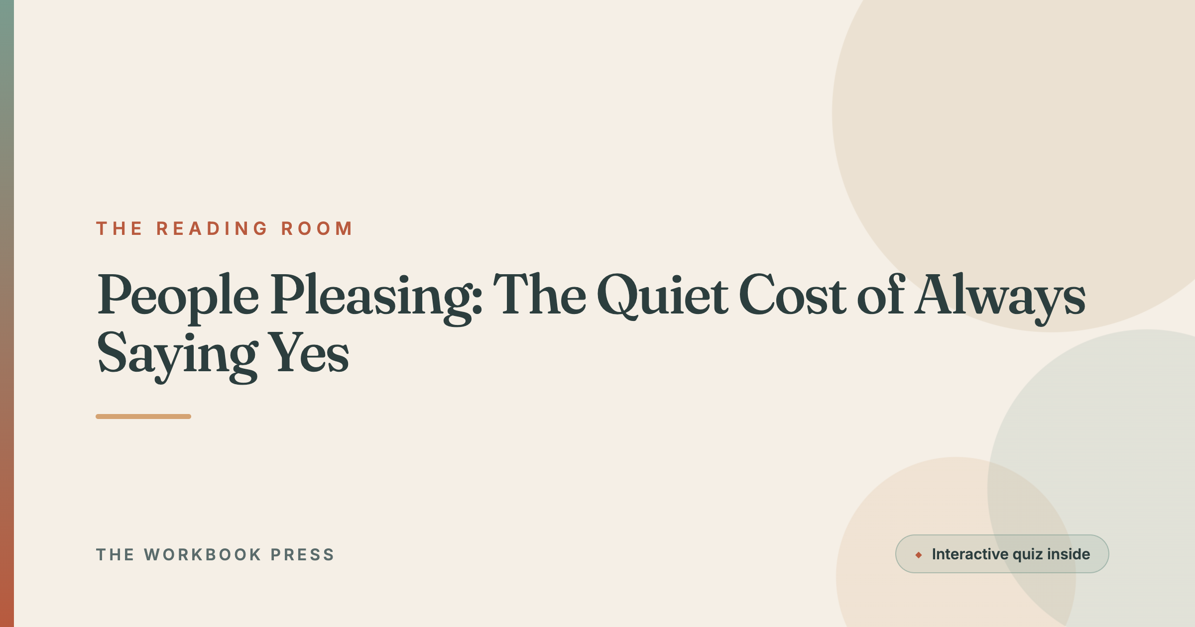 People Pleasing: The Quiet Cost of Always Saying Yes