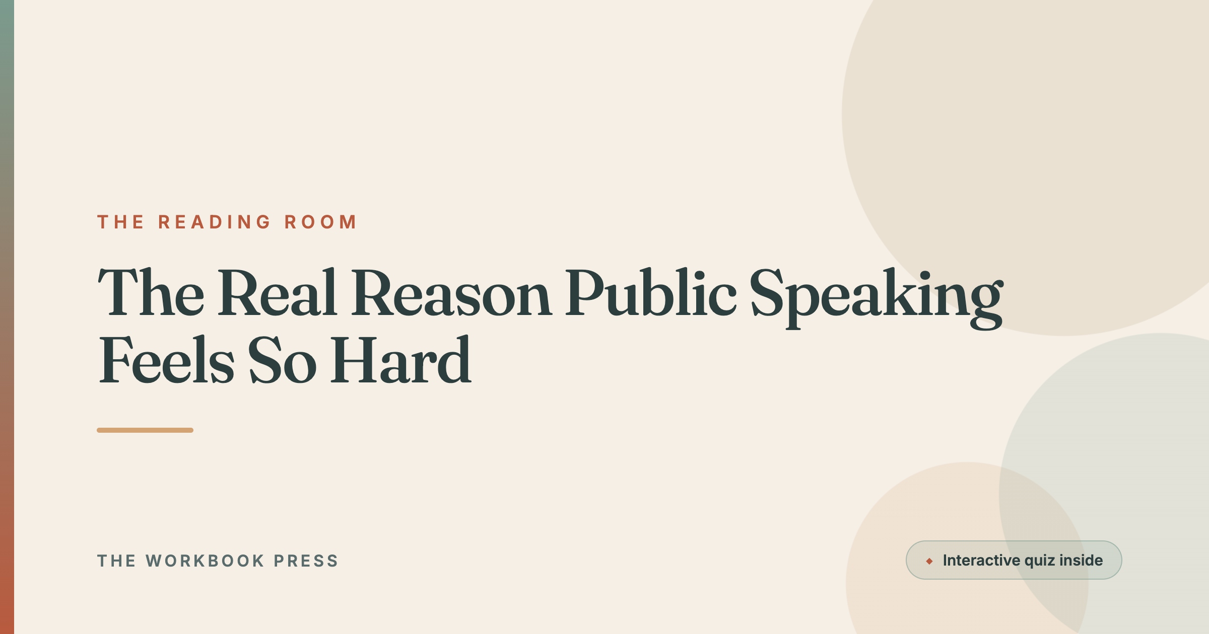 The Real Reason Public Speaking Feels So Hard