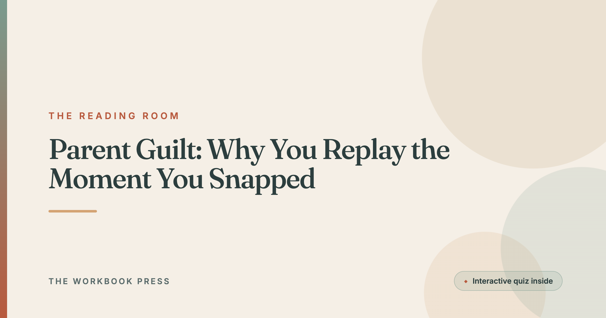 Parent Guilt: Why You Replay the Moment You Snapped