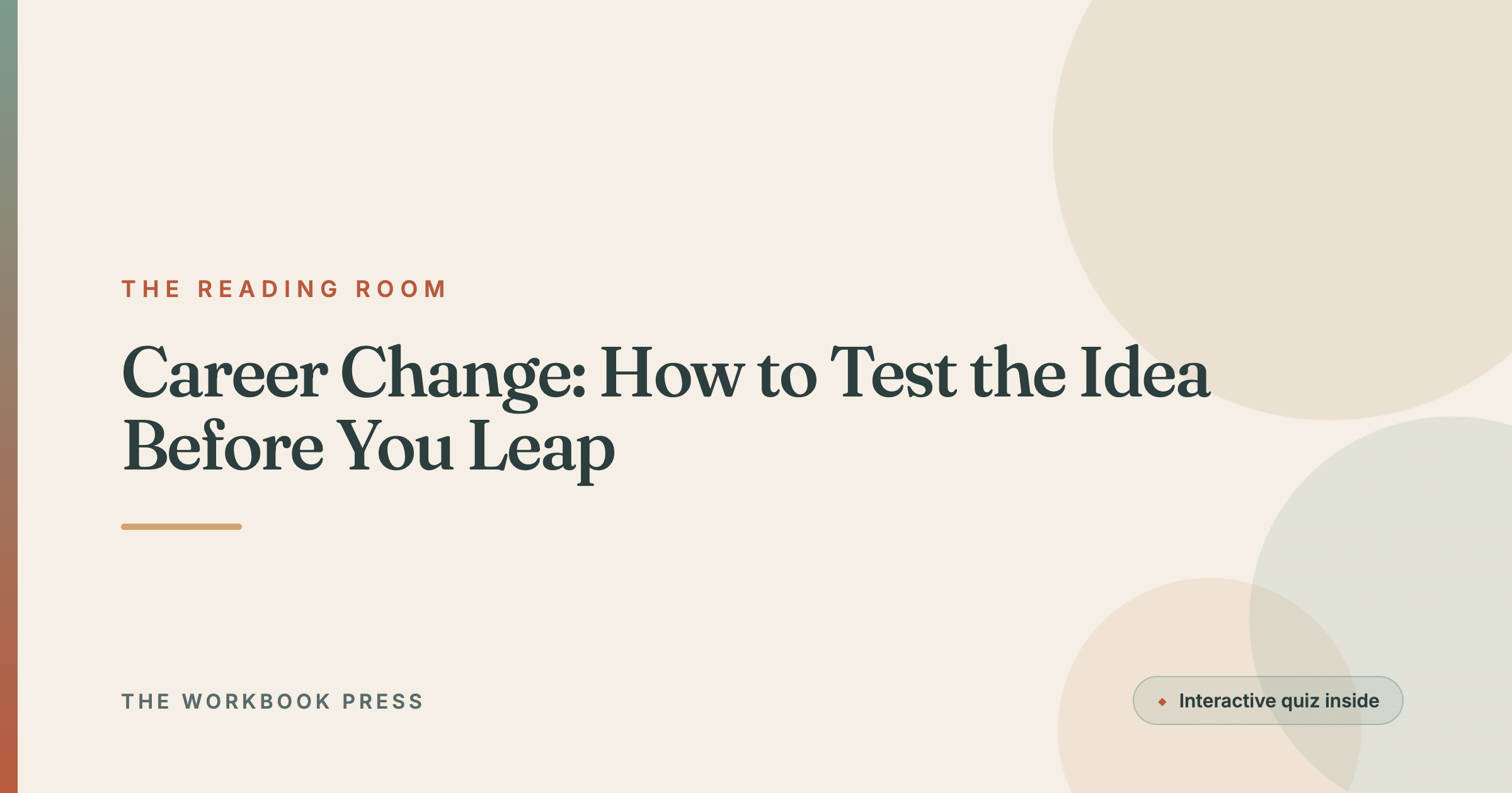 Career Change: How to Test the Idea Before You Leap