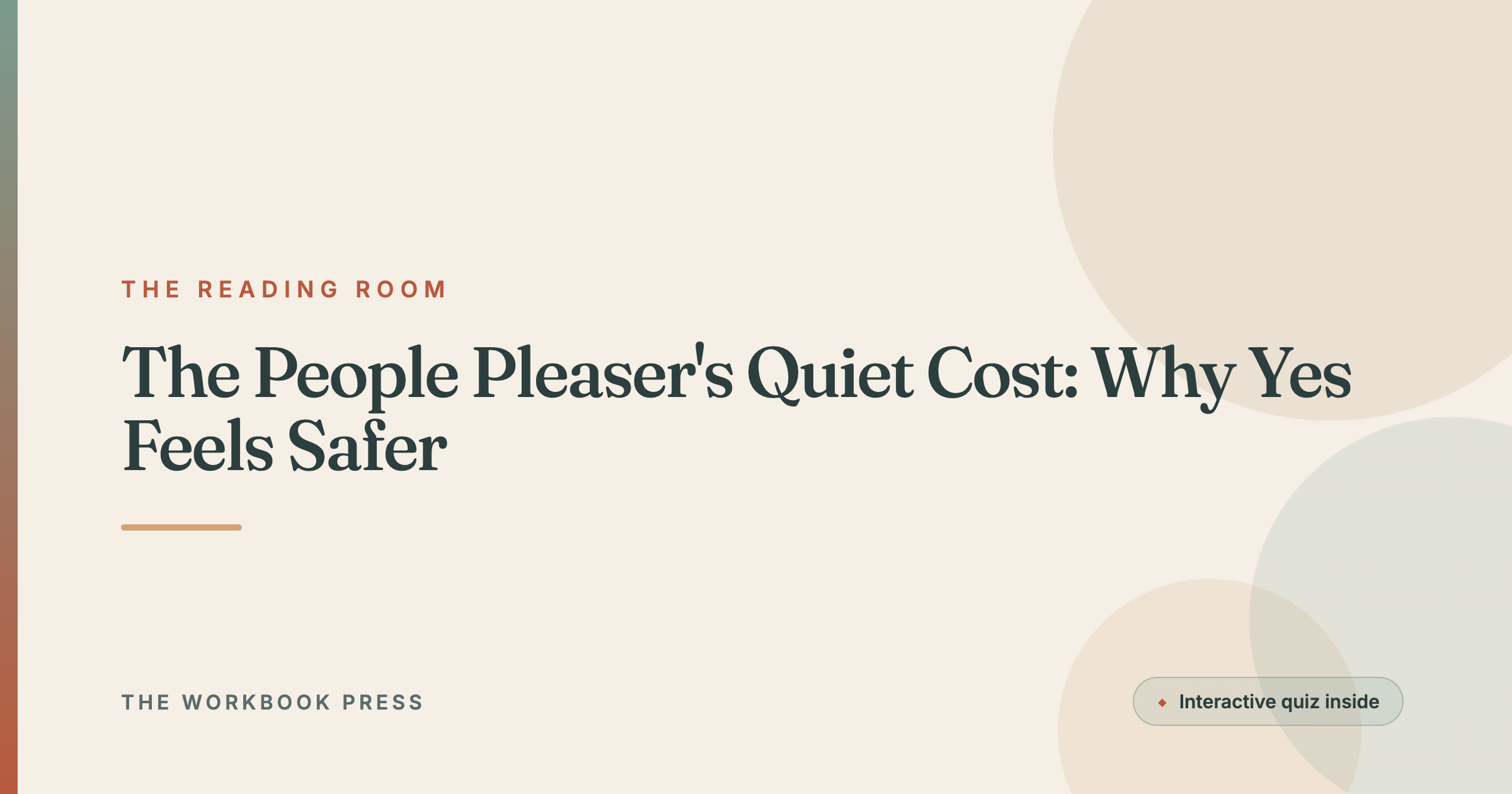 The People Pleaser's Quiet Cost: Why Yes Feels Safer