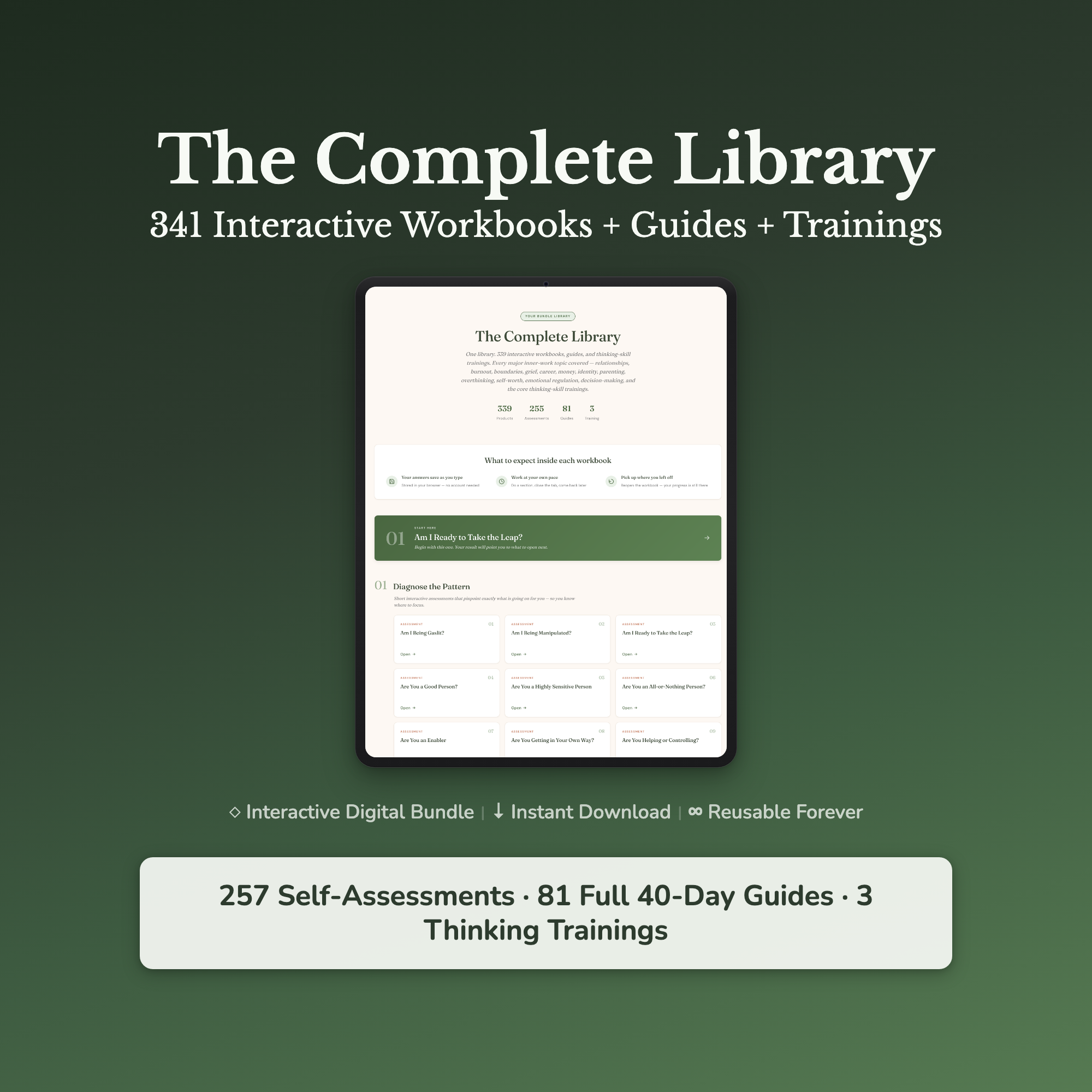 The Complete Library – 341 interactive tools – hero