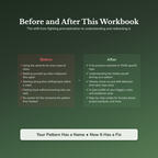 Procrastination Workbook — before and after transformation