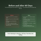 Fear of Success Workbook & 40-Day Guide — before and after transformation