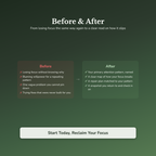 Focus Quiz & Workbook – What's Breaking Your Focus? – Interactive Self-Assessment