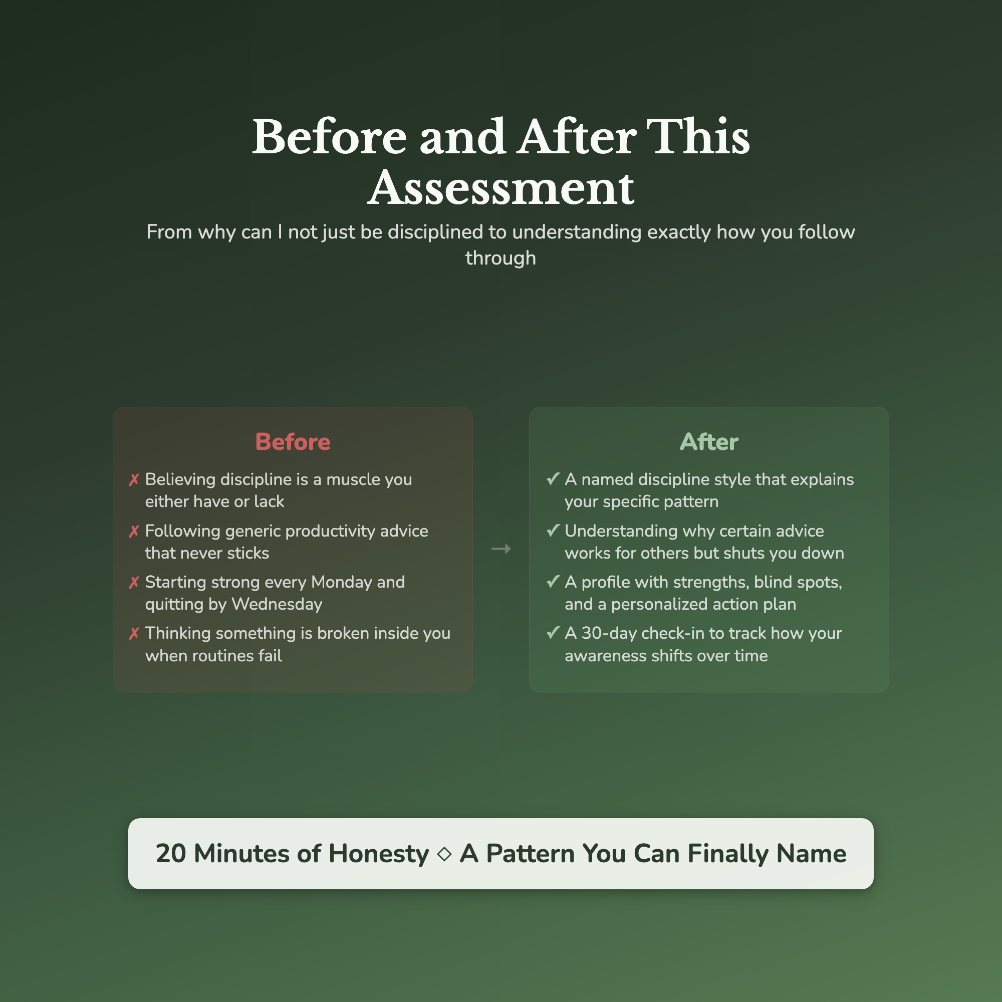 Discipline Style Profile — before and after transformation