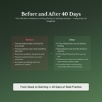 Procrastination Workbook & 40-Day Guide — before and after transformation