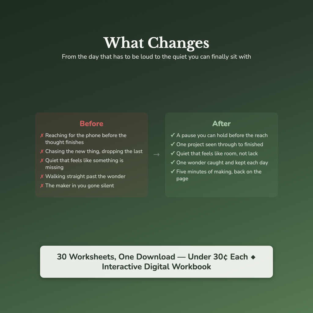 Dopamine Reset Worksheets – Overstimulation, Screen Habits, Slow Living, Boredom – Interactive Worksheets Bundle