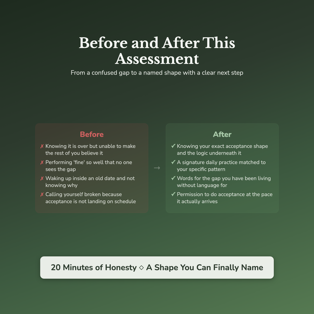 Breakup Quiz — before and after transformation