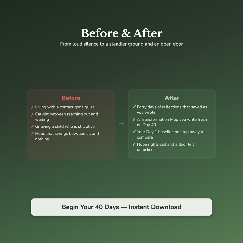 Estrangement Workbook & 40-Day Journal – Estranged Adult Child – Interactive Digital Guide