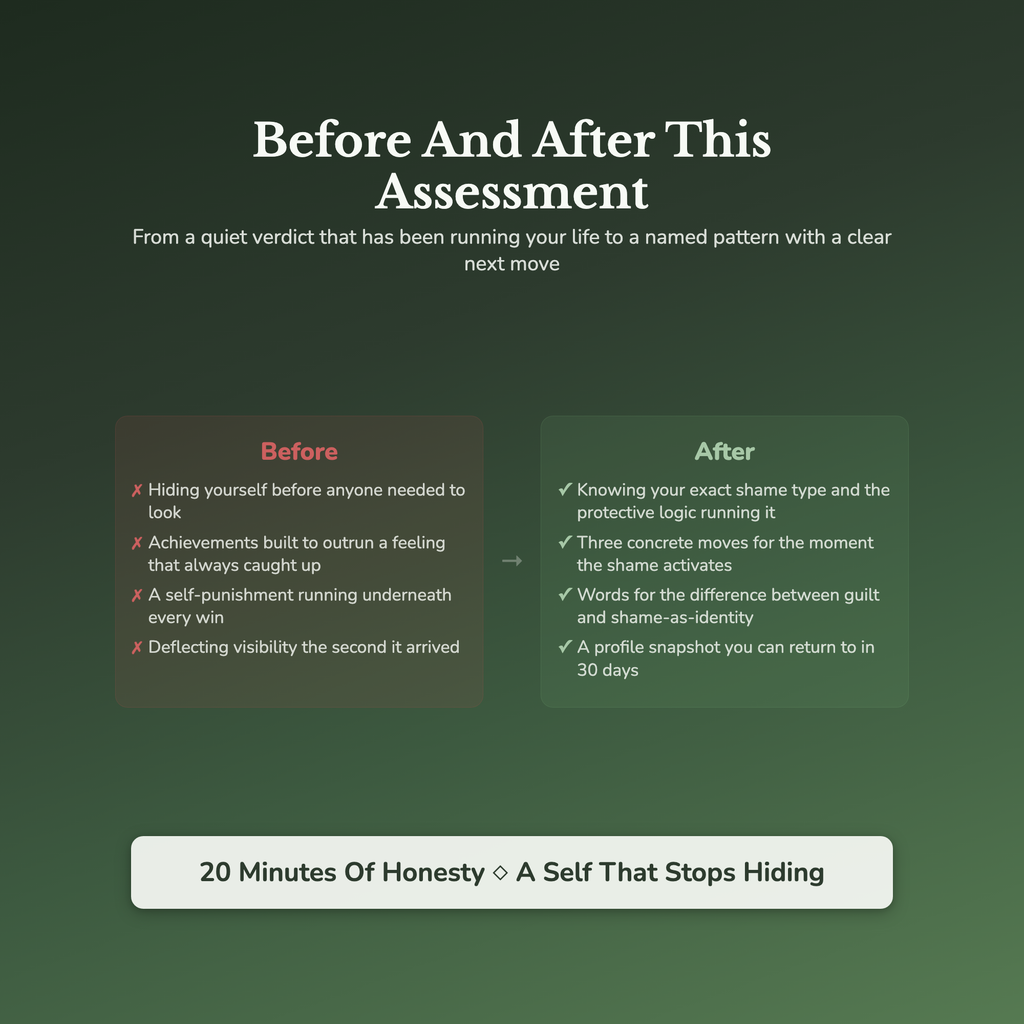 Shadow Work Quiz — before and after transformation