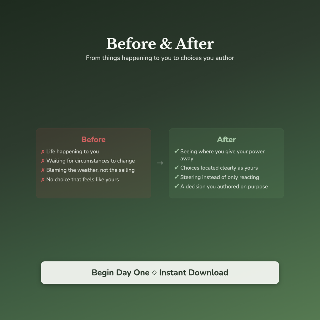 Agency Workbook & 40-Day Journal – Reclaim Your Choices – Interactive Digital Guide