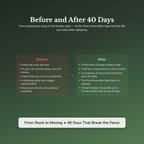 Fear of Change Workbook & 40-Day Guide — before and after transformation