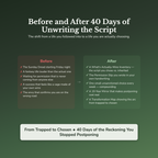 Midlife Crisis Workbook & 40-Day Guide — before and after transformation