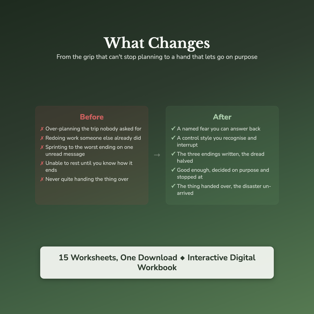 Control & Certainty Worksheets – Letting Go of Control, Uncertainty, Overplanning – Interactive Worksheets Bundle