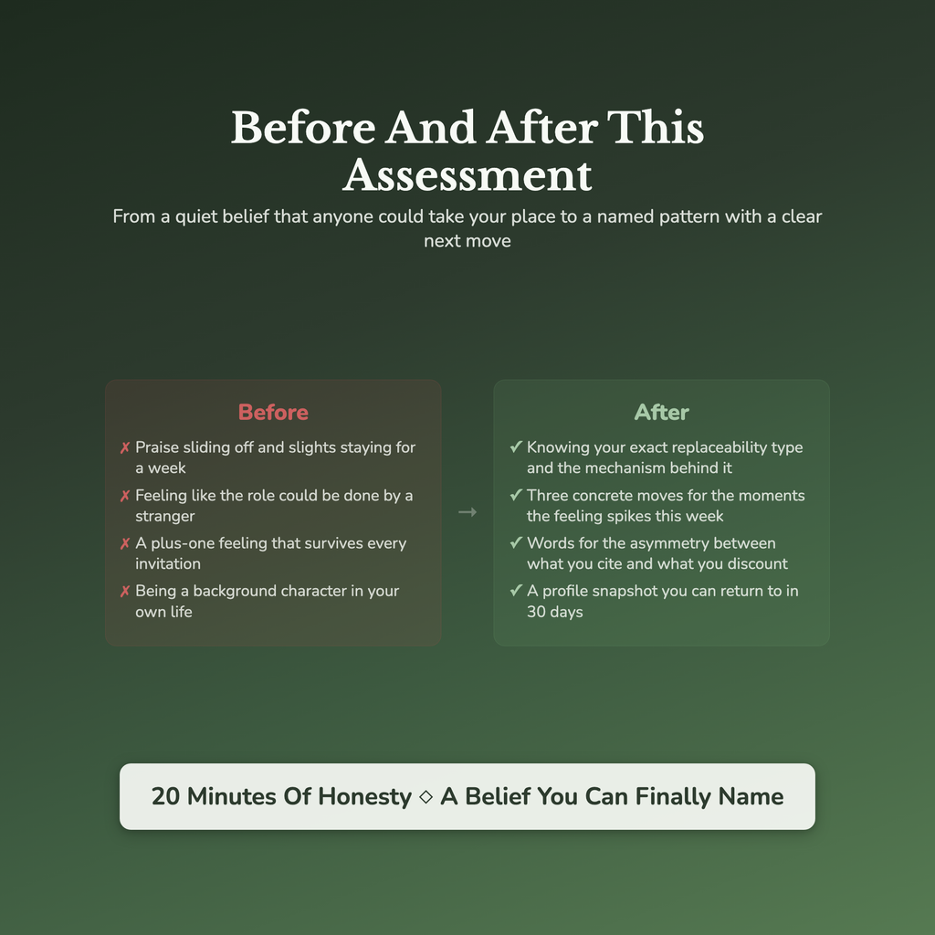 Self Worth Quiz — before and after transformation
