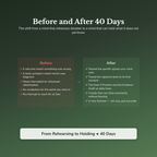 Catastrophizing Workbook & 40-Day Guide — before and after transformation