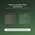 Financial Stress Profile — before and after transformation
